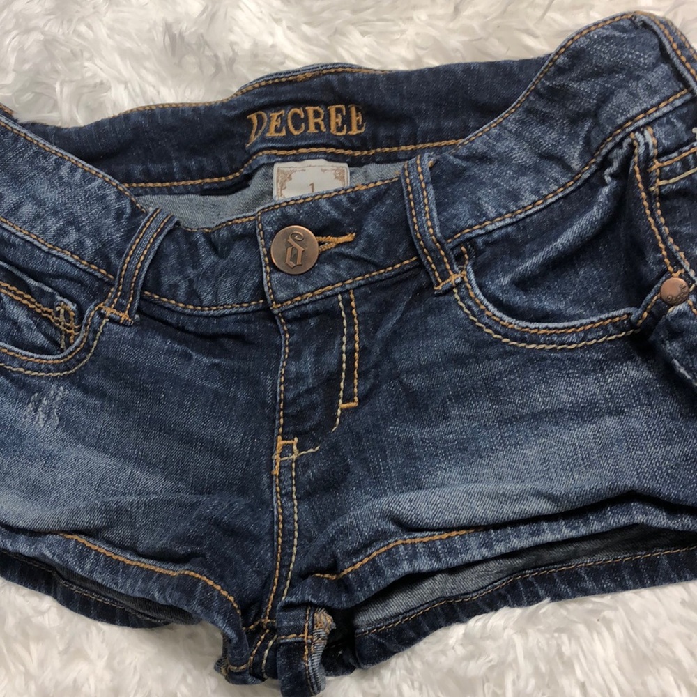 Dark Denim Short Shorts